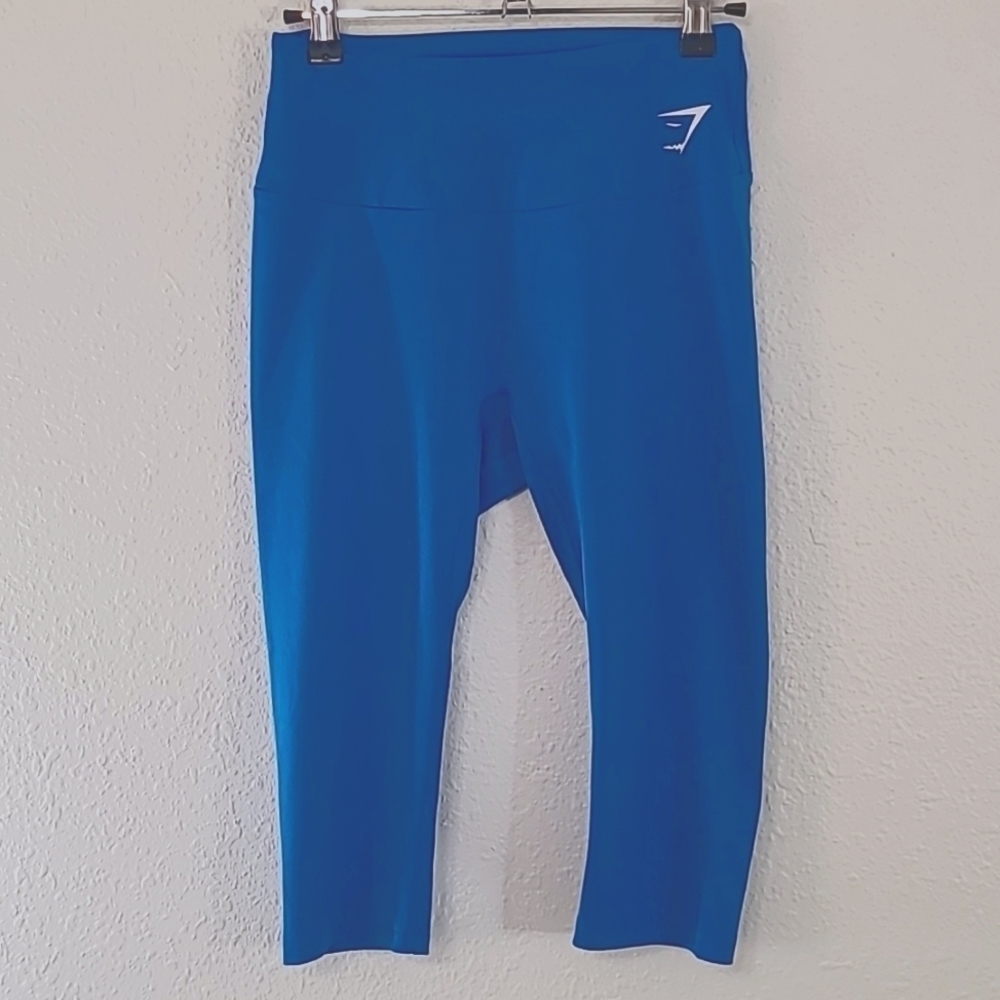 GYMSHARK Blue Capris Activewear Leggings, size XS